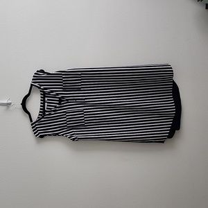 Navy blue stripe sleeveless